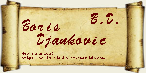 Boris Đanković vizit kartica